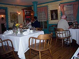 One of the dinning rooms at Ye Olde Tavern in Manchester, Vermont