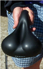 A unisex padded biking seat sold on the tour