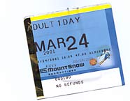 March Mount Snow ski ticket