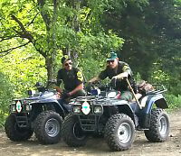 Vermont Police on ATVs at the Vermont Reggae Festival